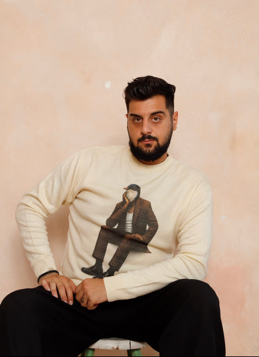 VINSHĒK Signature CACOS Beige Sweater [PRE ORDER]