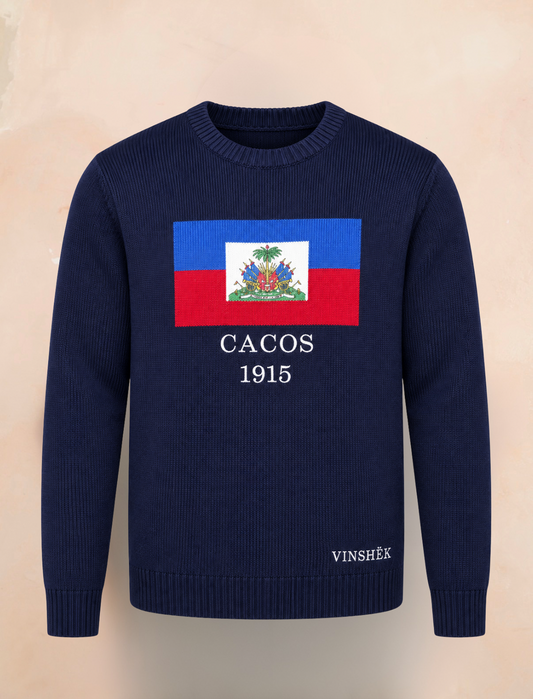 Vinshēk Iconic Haitian Flag Sweater [PRE ORDER]